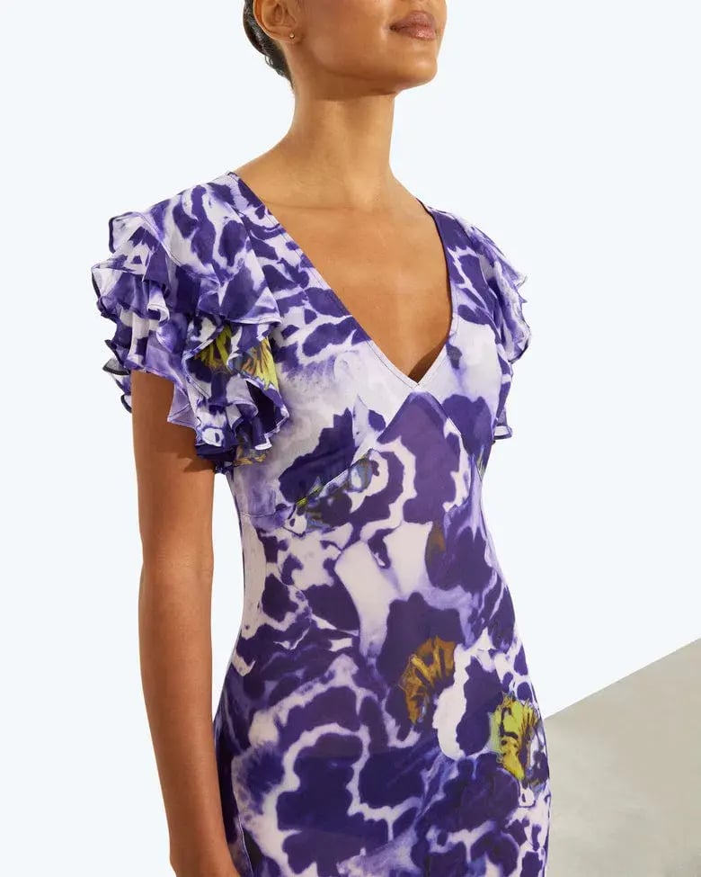 Rat And Boa Lucille Maxi Dress Blue Iris Orchid Size 16 photo 4