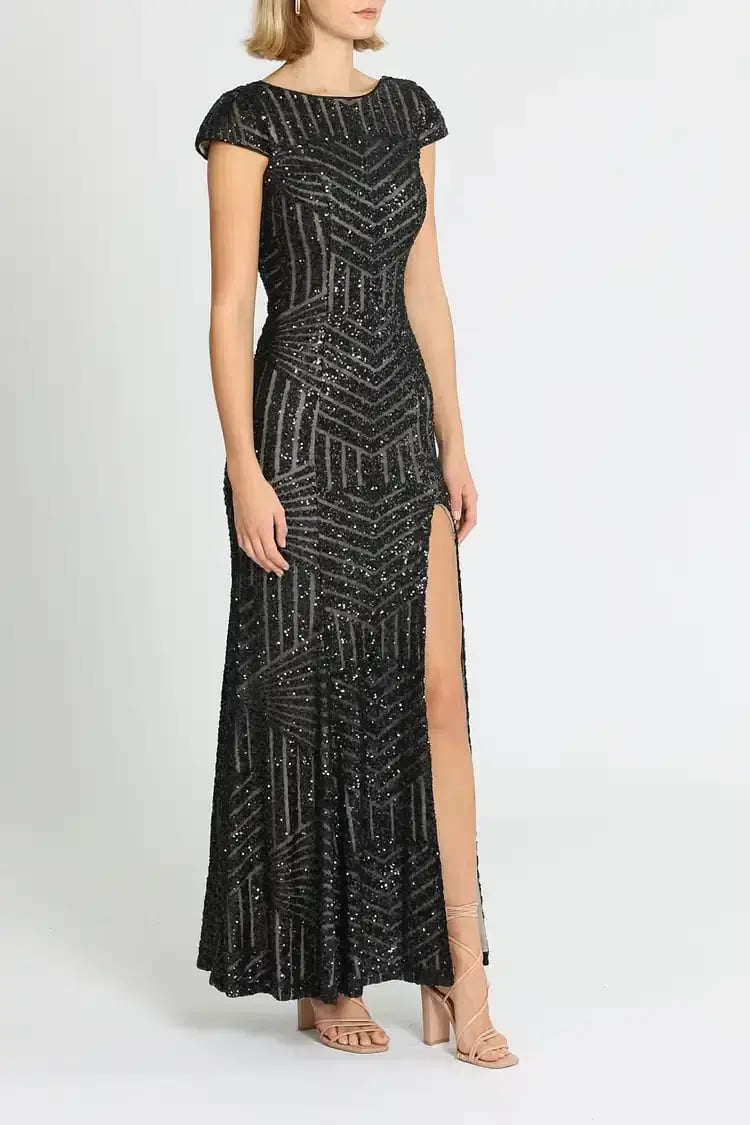 L'amour Grace Gown Black Black Size AU 8 photo 2
