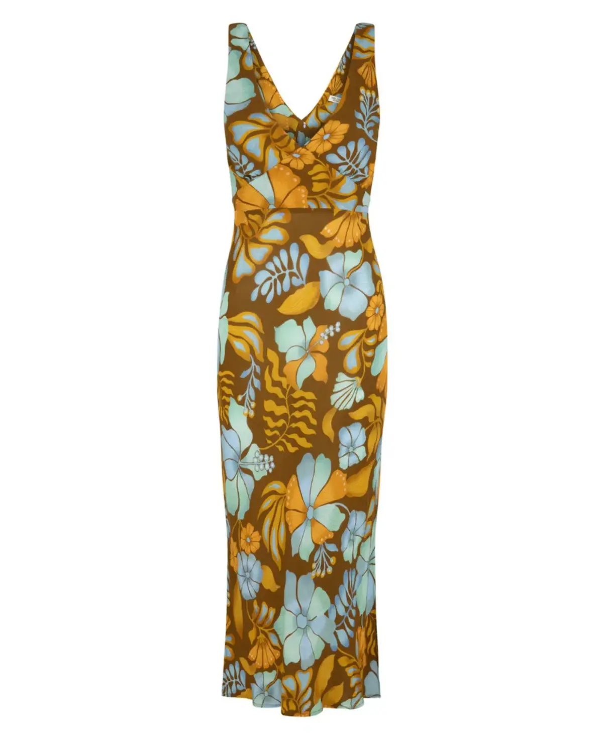 Nine Lives Bazaar Sara Bias Midi Dress Bamboo Size AU 14 photo 5