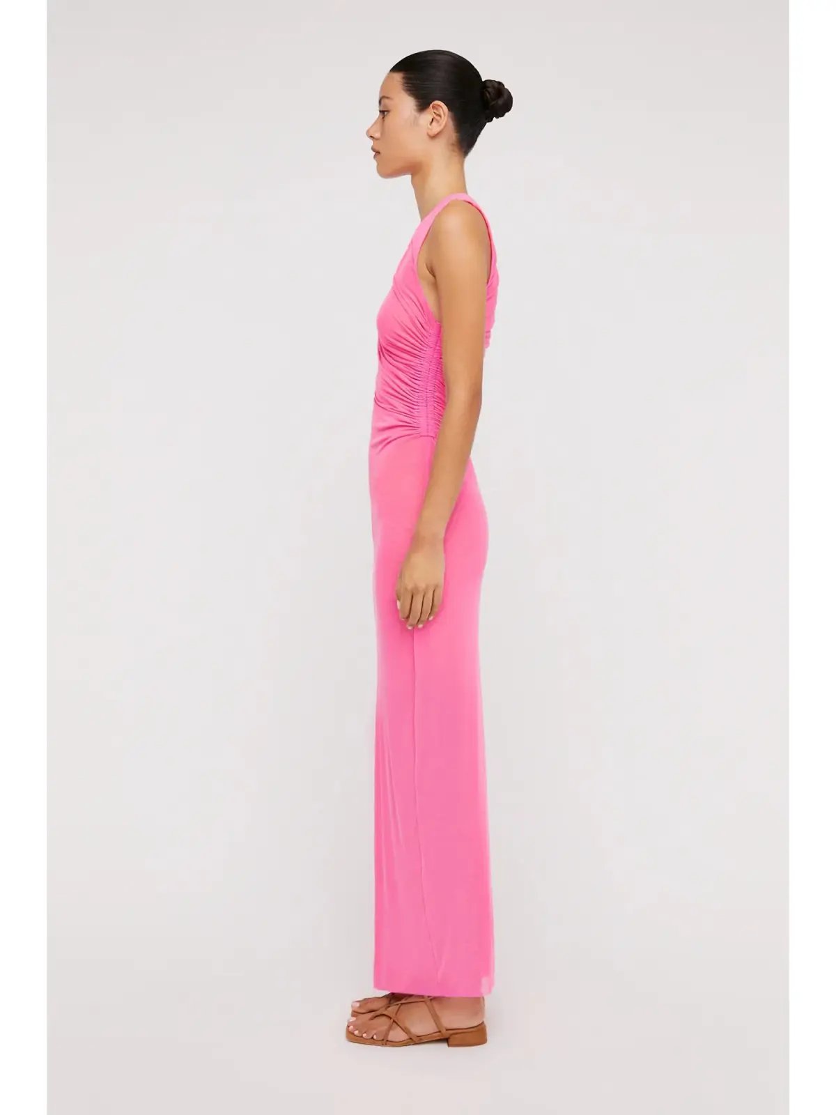 Scanlan Theodore Italian Mesh Gathered Dress Pink Size AU 10 photo 2