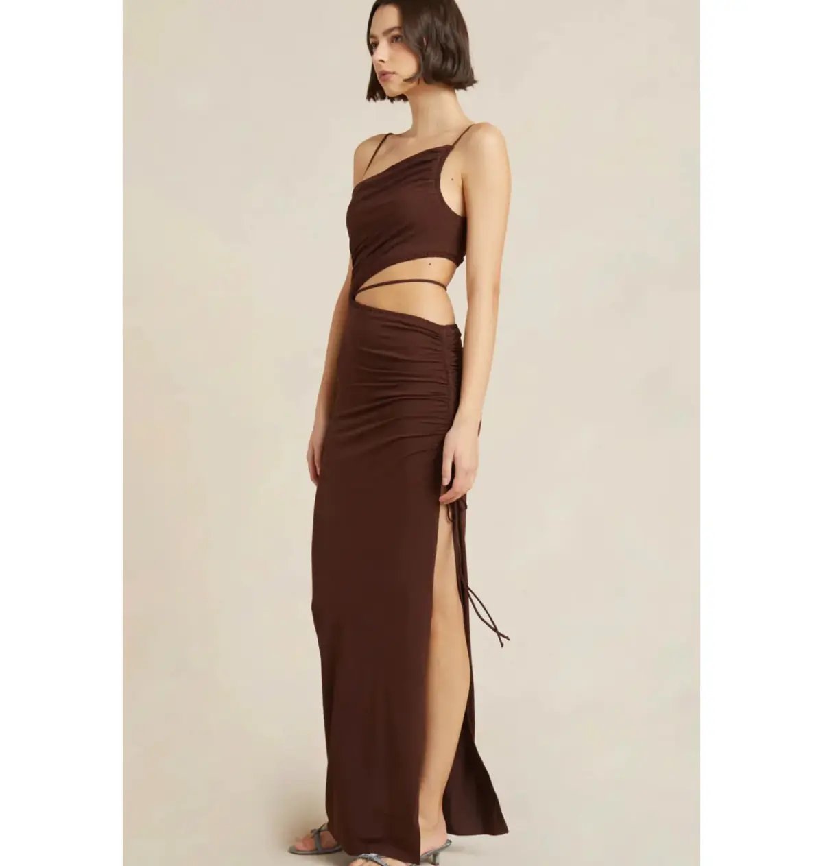 Bec & Bridge Dilkon Maxi Dress in Chocolate Size AU 6 photo 2