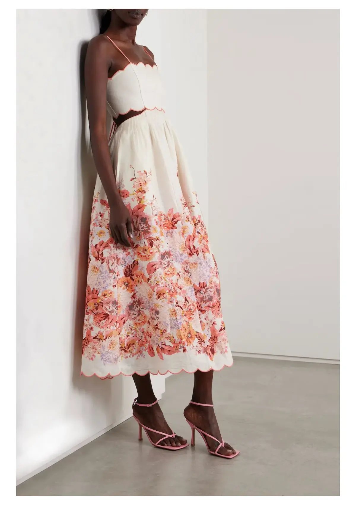 Sheike Faded Floral Maxi Dress Ivory Floral Size AU 12 photo 11