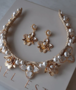 Ashlee Lauren Gold Sofia Pearl Earrings photo 2