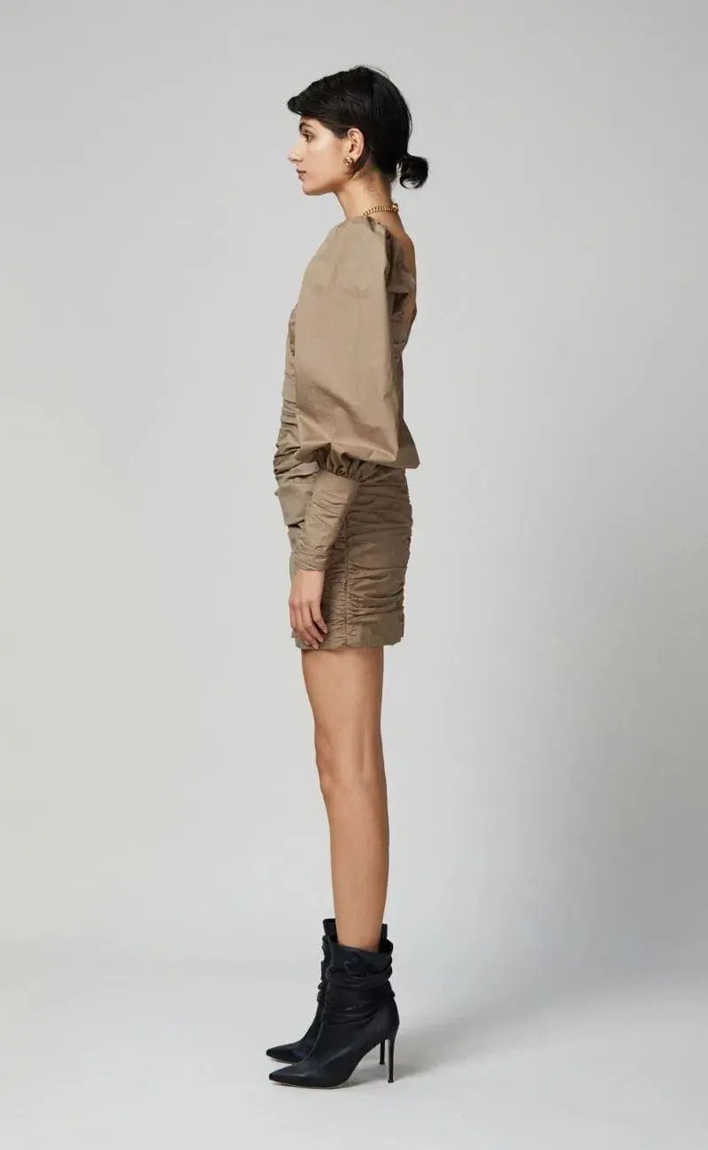 Bec & Bridge Winslowe L/S Mini Dress Mocha Size 10 photo 3