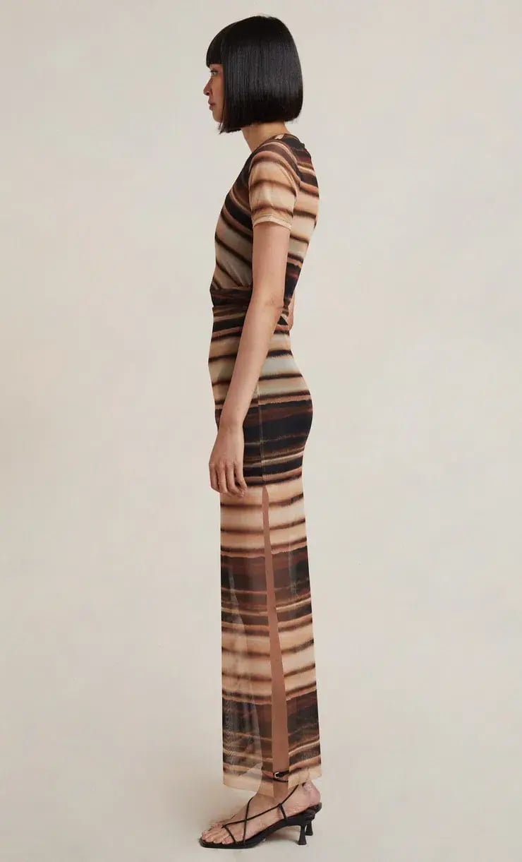Bec & Bridge  Watercolour Short Sleeve Maxi Dress Print Size 8 photo 4