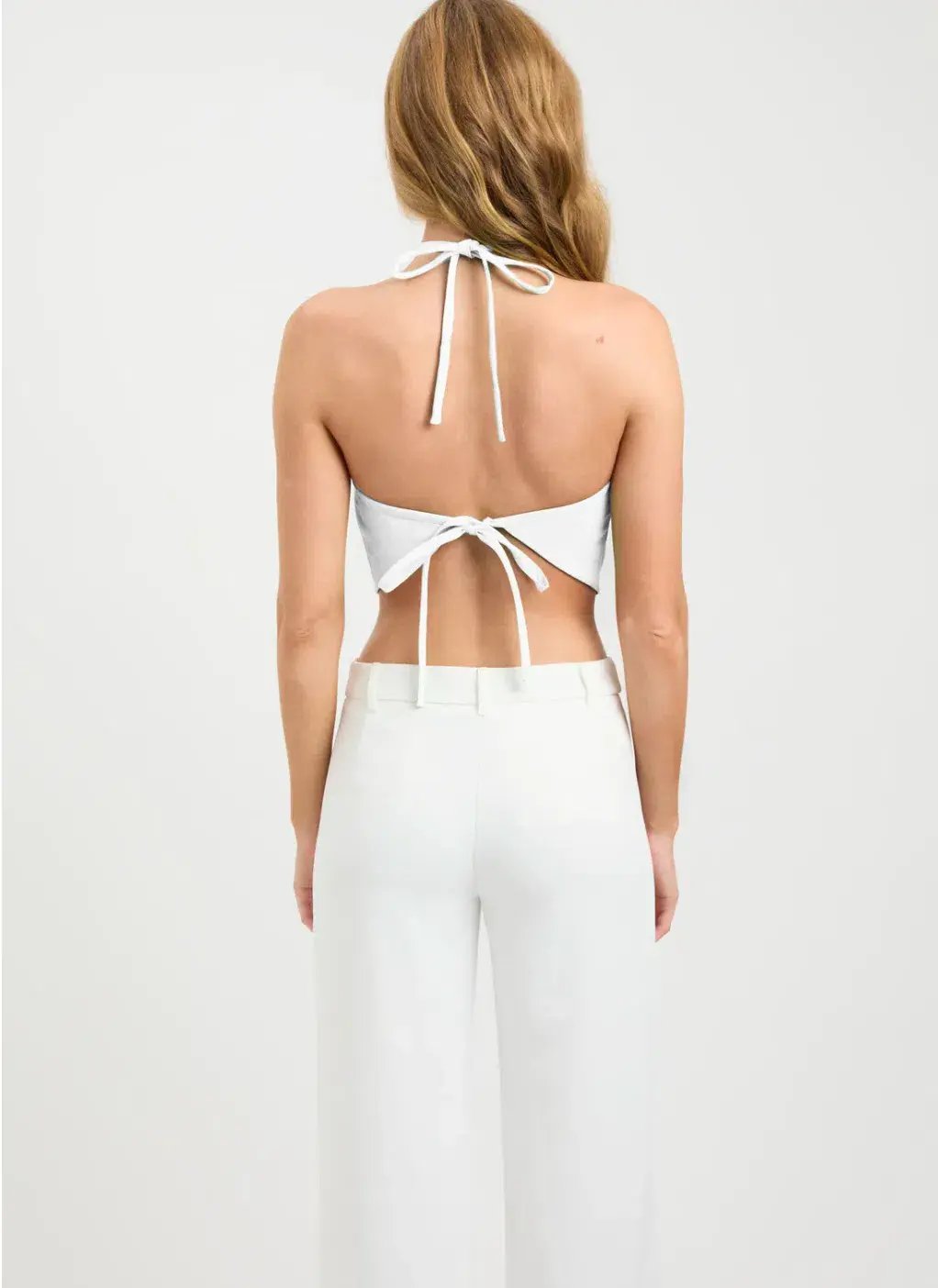 Kookai Ariel Triangle Top White Size 6 photo 3