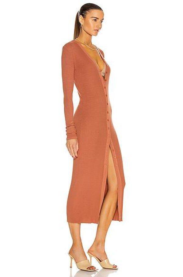 Scanlan Theodore Crepe Knit Bralette Dress Orange Size 8 photo 19