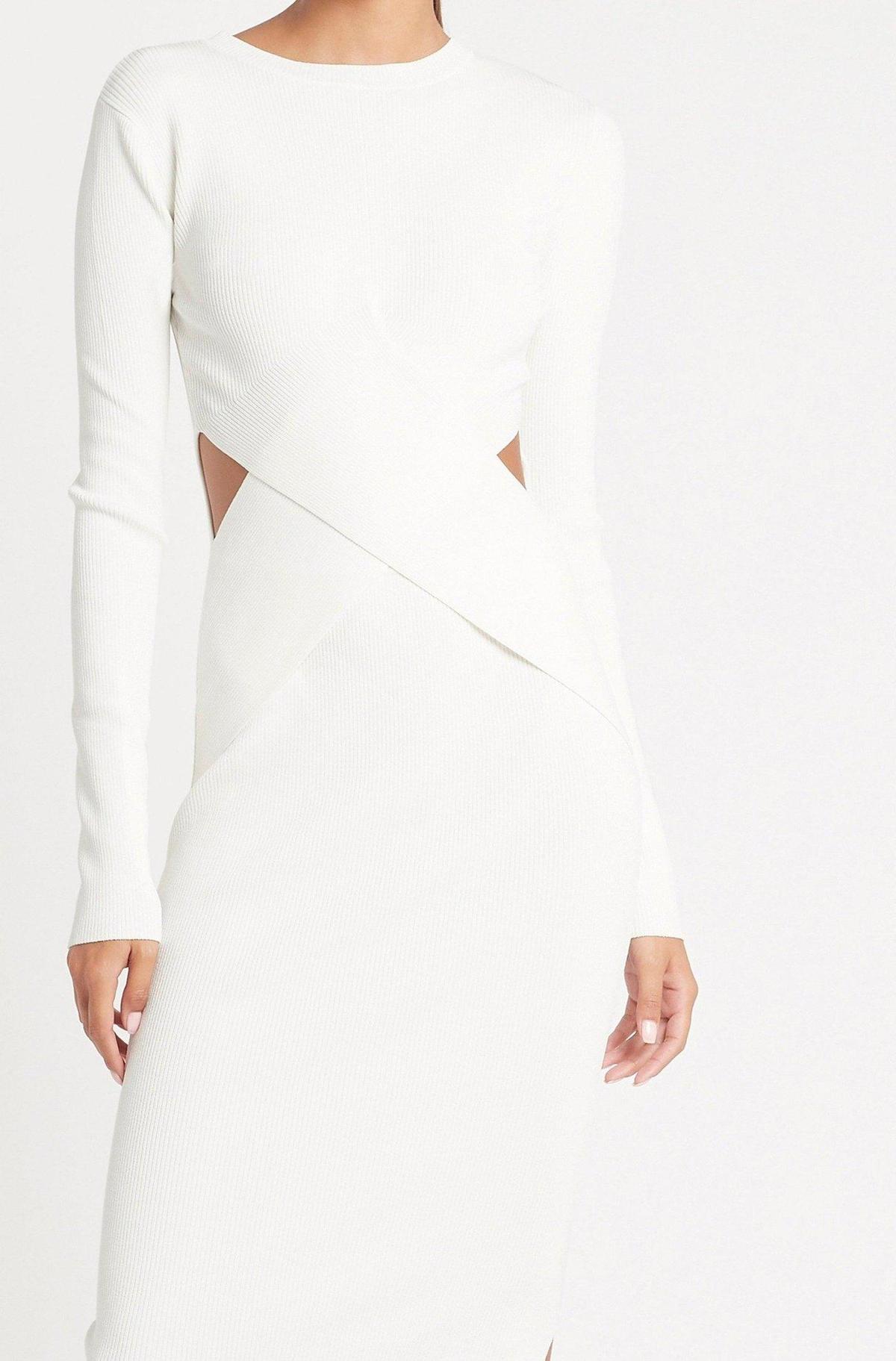 Sir The Label Celena Draped Midi Dress White | AU 8 photo 2