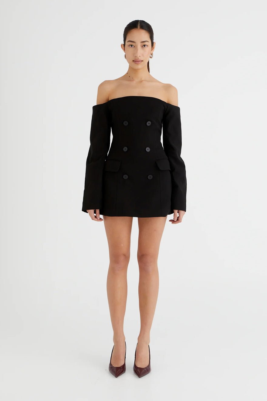Benni Marcella Tailored Mini Dress - Black photo 3
