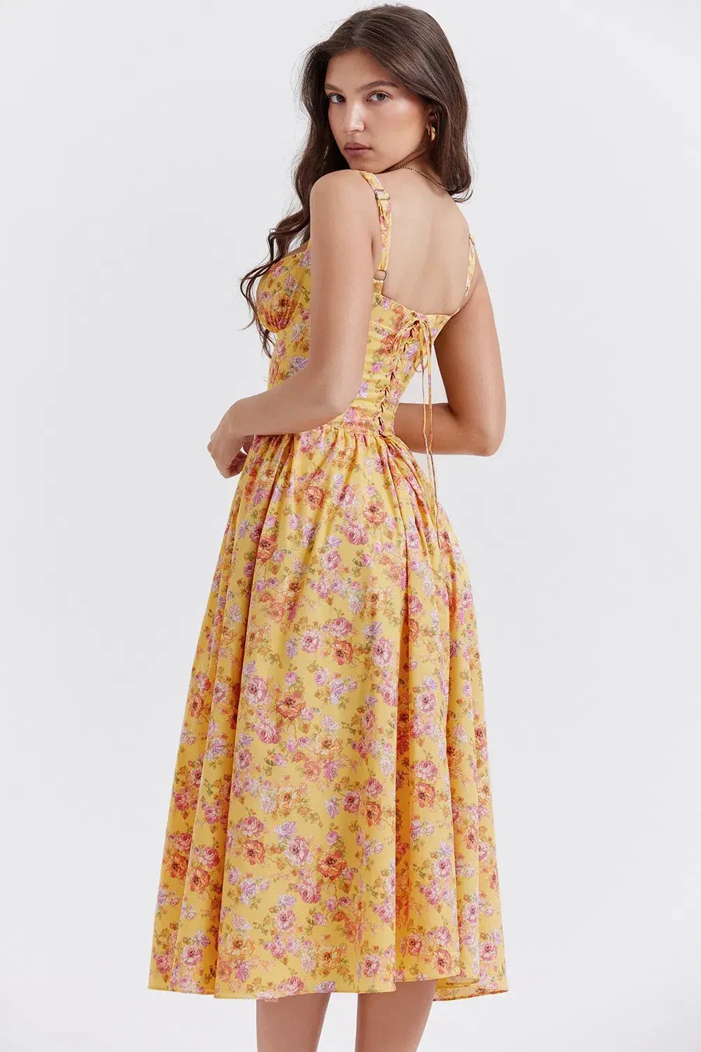 House of CB Tatiana Midi Dress Butter Floral Size S / AU 8 photo 3