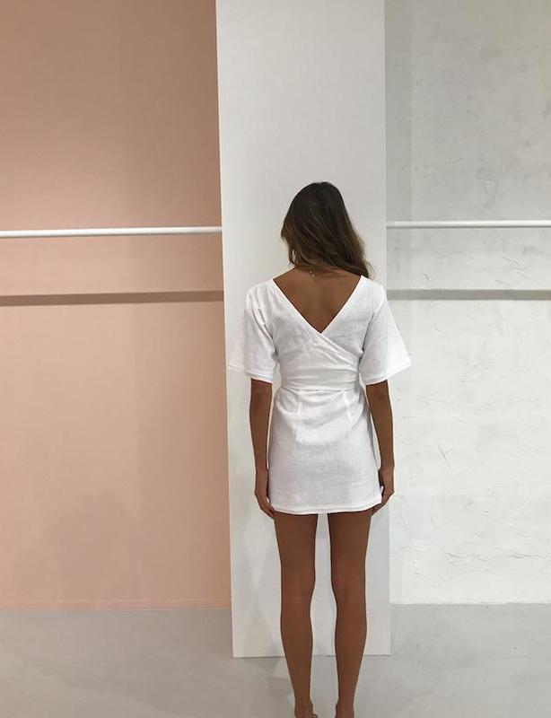 Bec & Bridge Harlow Mini Dress Ivory White Size 8 photo 4