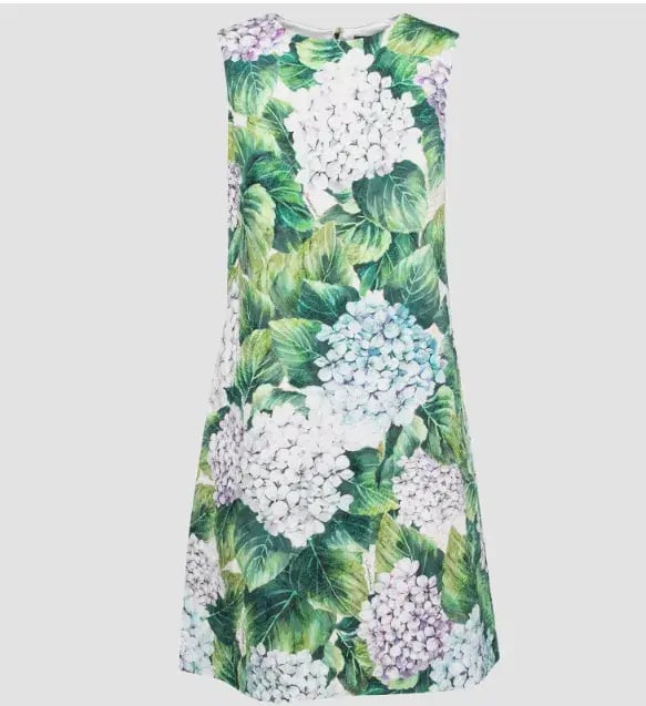 Dolce & Gabbana Hydrangea Print Shift Mini Dress Floral Size 6 photo 5