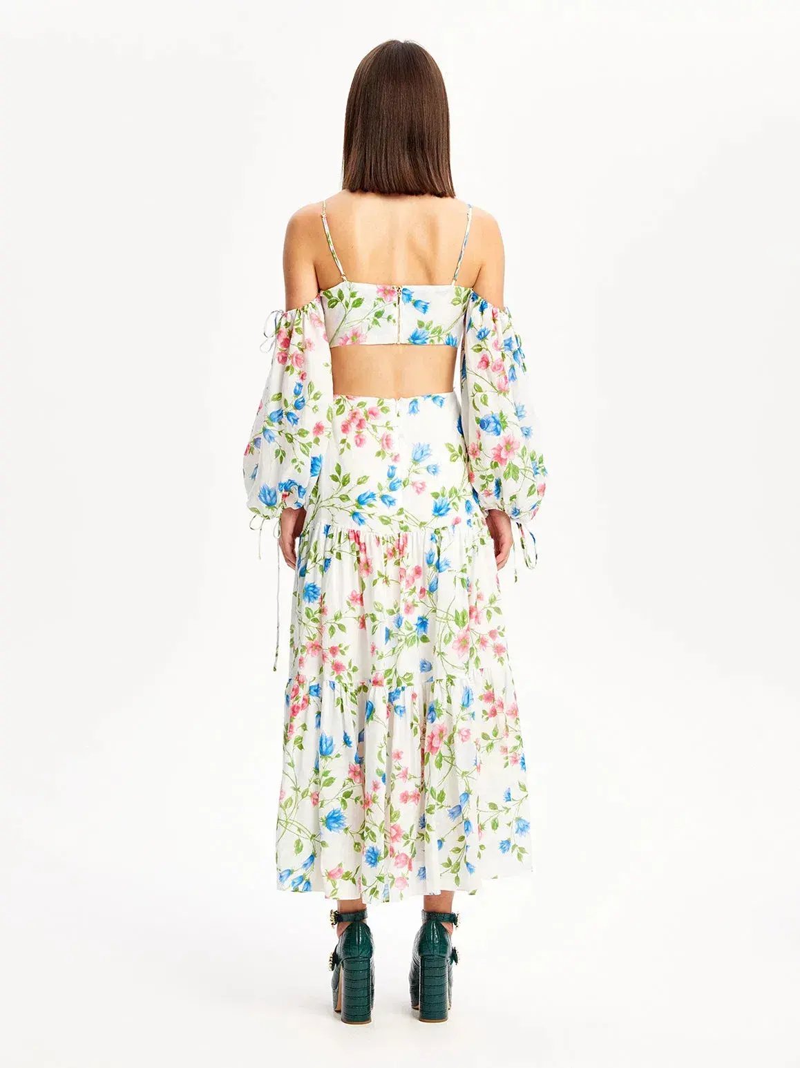 Alice McCall Rolling Meadows Midi Dress Bluebell Floral Print Size 10 photo 3