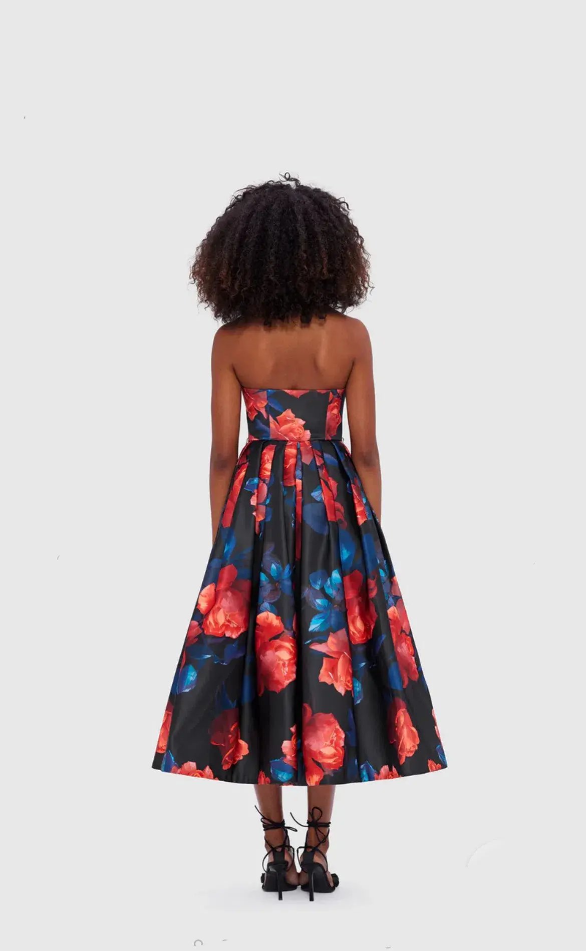 Leo Lin Norine Bustier Midi Dress Print Size 12 photo 2