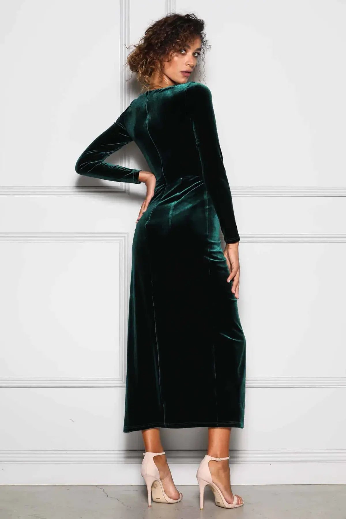 Elle Zeitoune Corrine Dress Emerald Green Size 10 photo 4