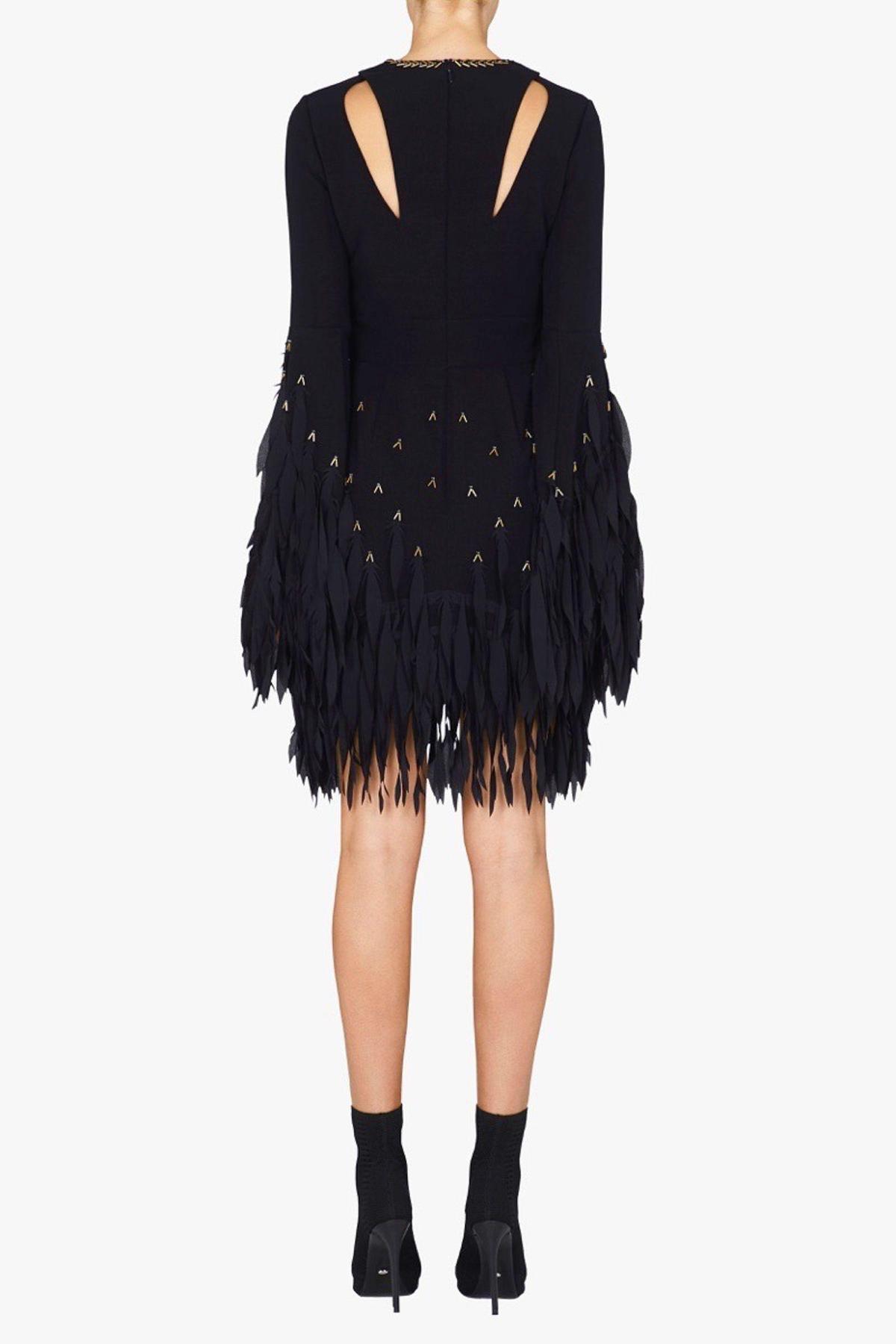 Sass & Bide Delicate Sparkle Silk Fringe Mini Dress Navy Blue Size 6 photo 3