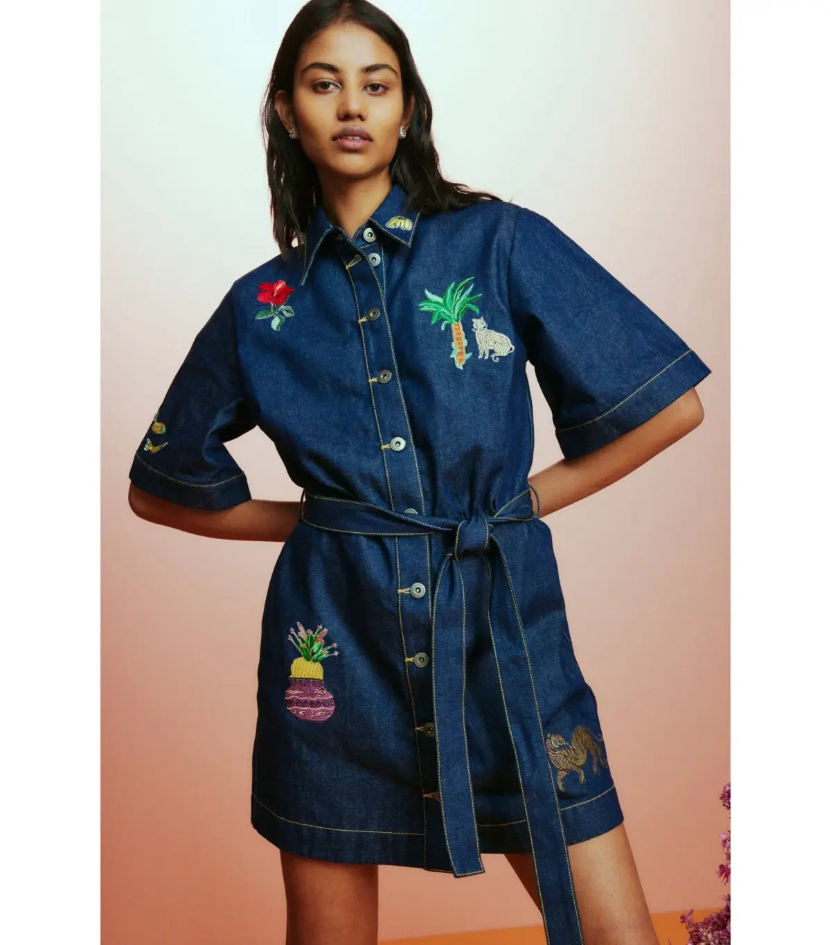 Alemais Jada Mini Dress Denim Blue Size AU 8 photo 3