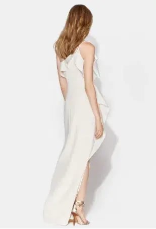 Halston Heritage Leda Gown White Size 6 photo 4