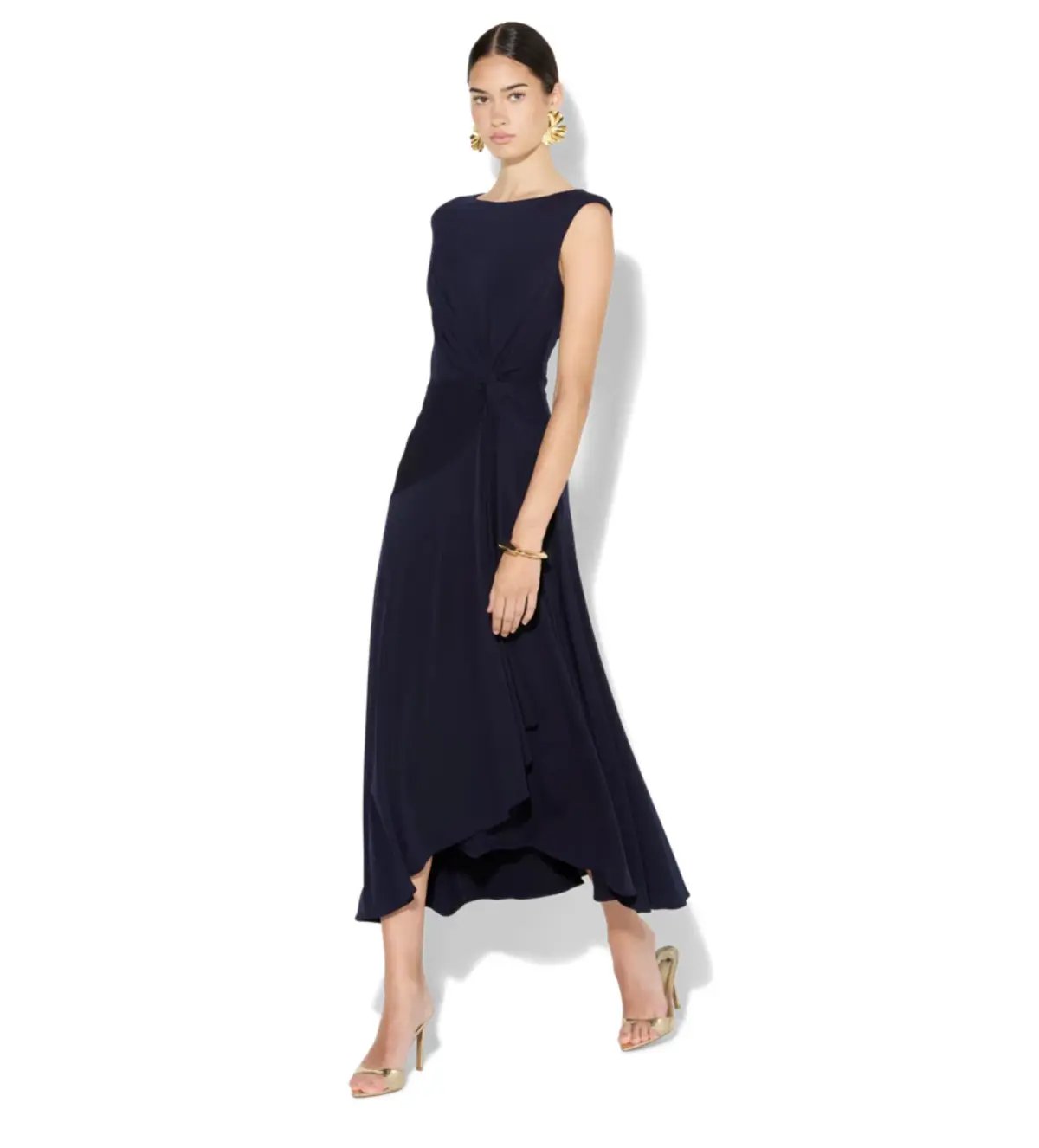 Montique Mia Jersey Midi Dress Navy Size 12 photo 3
