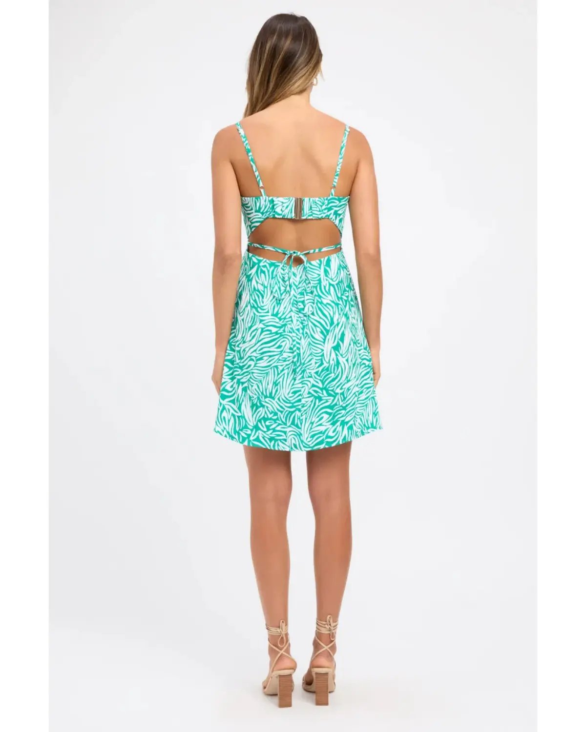Kookai Zenni Tie Dress Green Size AU 6 photo 2