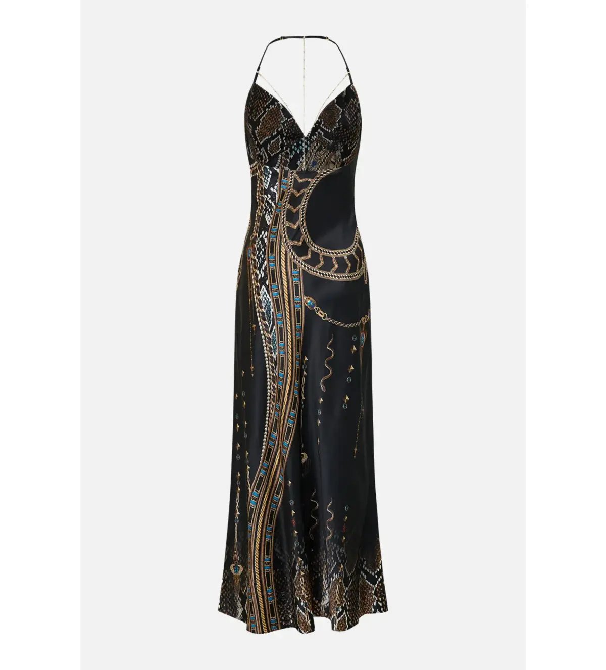 Camilla Chain Detail Slip Dress in Call Me Cleopatra Size photo 5