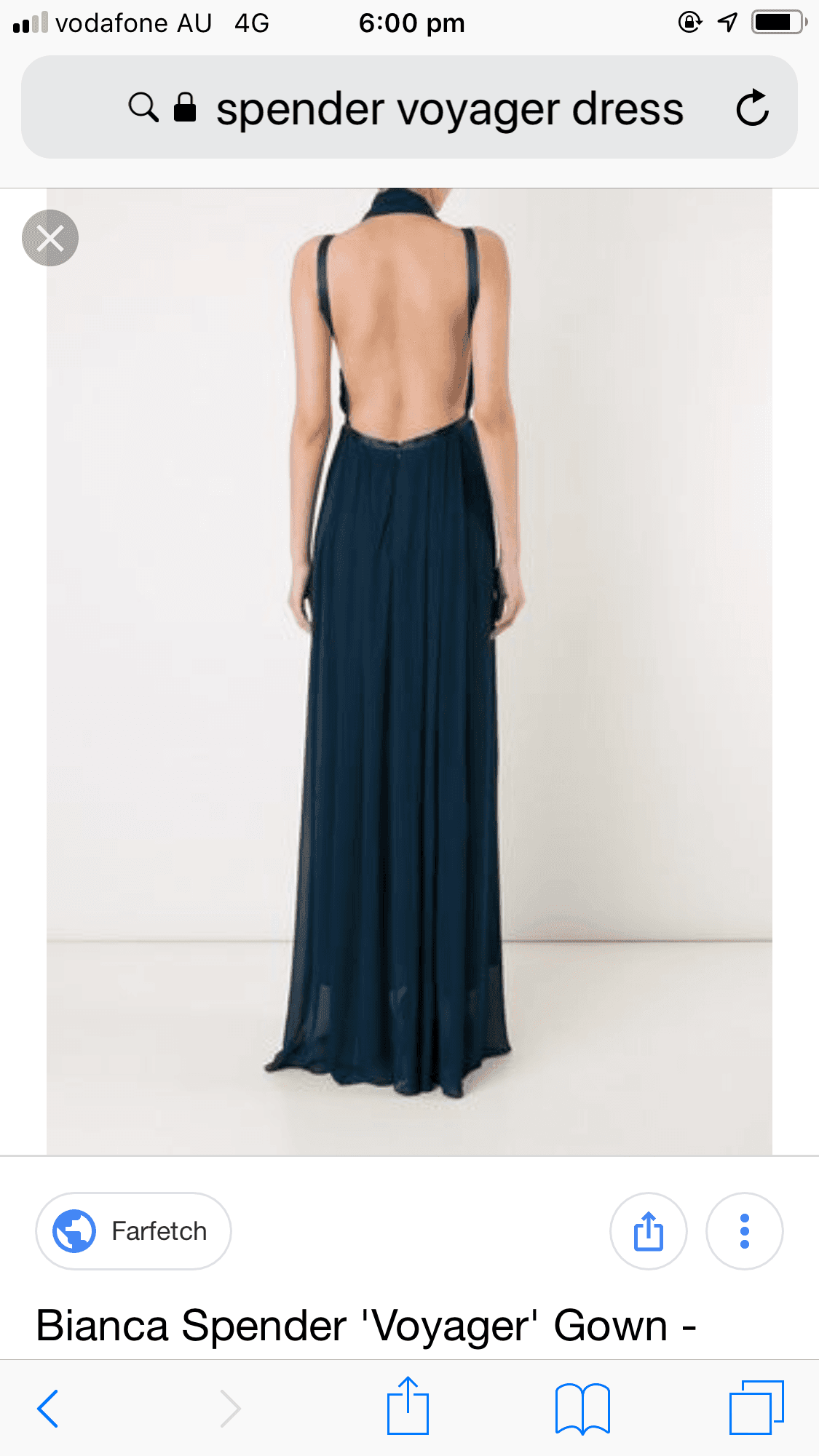 Bianca Spender Voyager Gown Navy Teal Silk Dress Size 6 (fits 6-10) photo 2