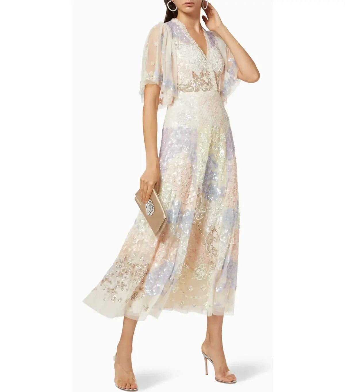 Needle and Thread Eliza Sequin Ankle Length Gown Multi Size AU 10 photo 2