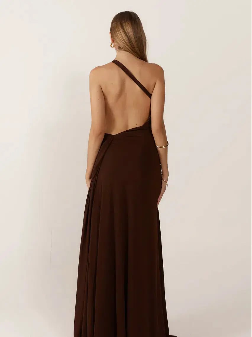 Ance Giria Gaia Gown Brown Maxi Size AU 10 photo 2