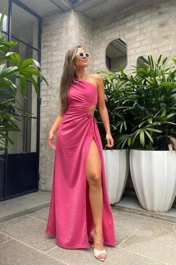 Sonya Moda Nour Shimmer Maxi Dress Pink Size AU 6 photo 3