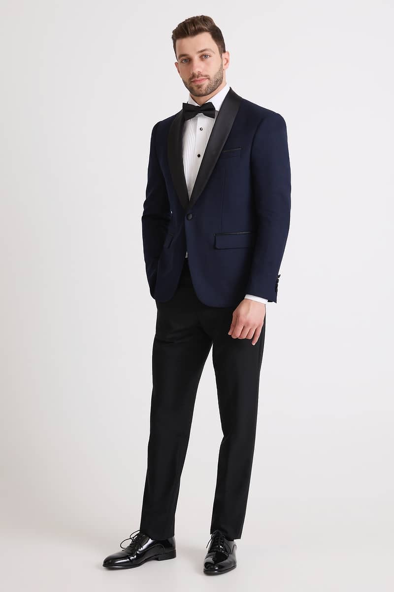Navy Tuxedo with Black Trousers Navy Blue Tuxedo with Black Trousers photo 6