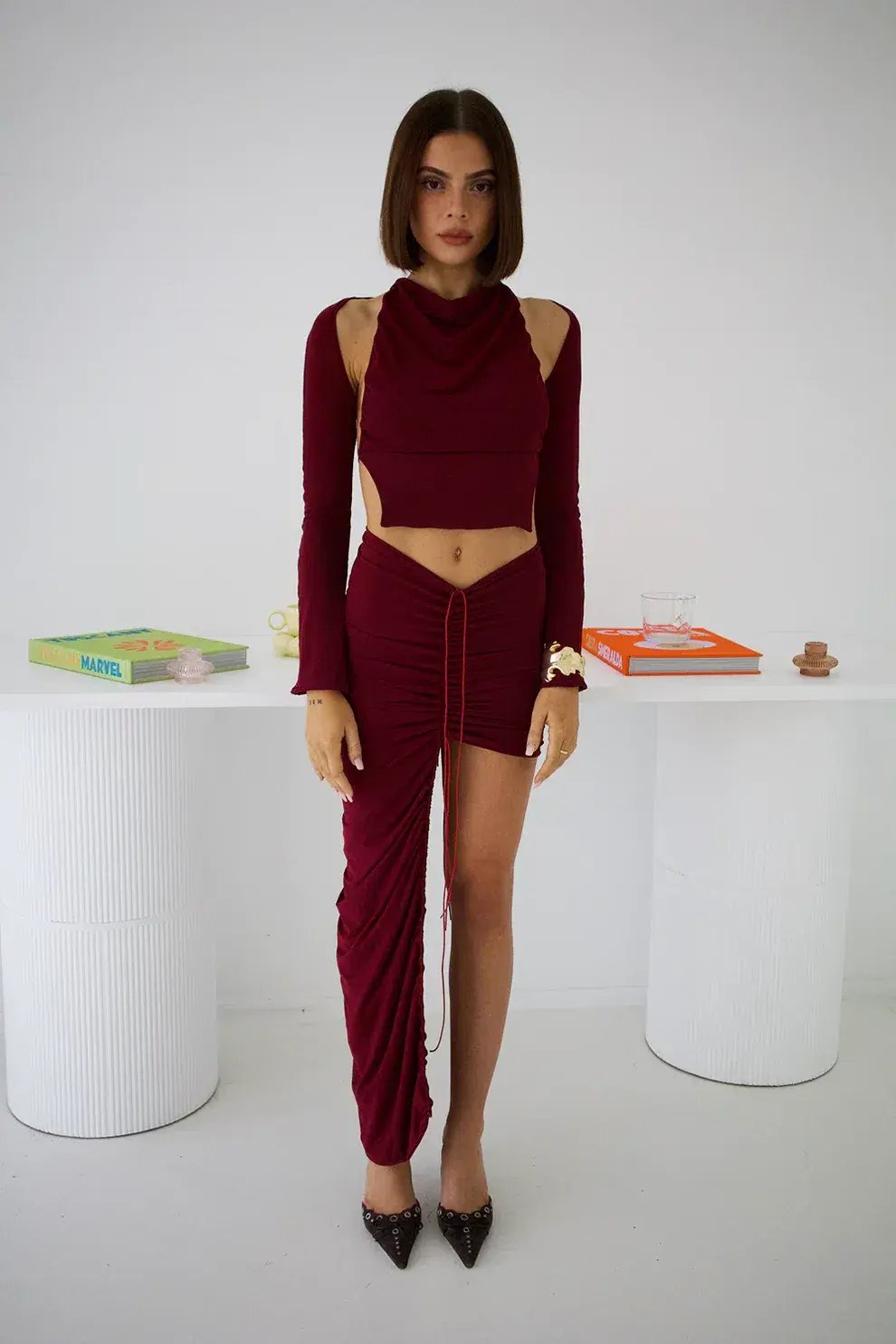 Deconduarte Greco Top Red Size 6 photo 3