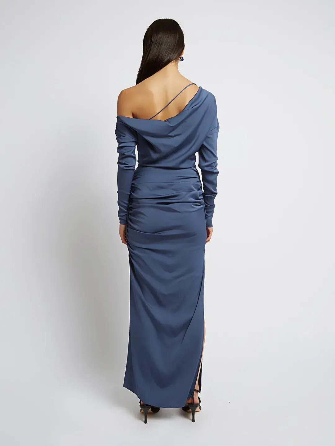Christopher Esber Multi Gather Column Dress Blue Size 6 / XS photo 3
