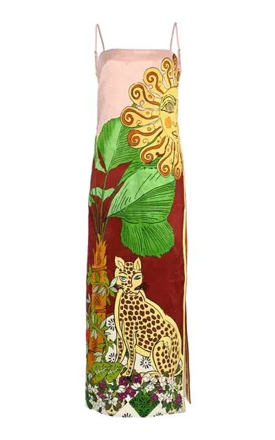 ALEMAIS Tiger Slip Midi Dress 10 photo 11