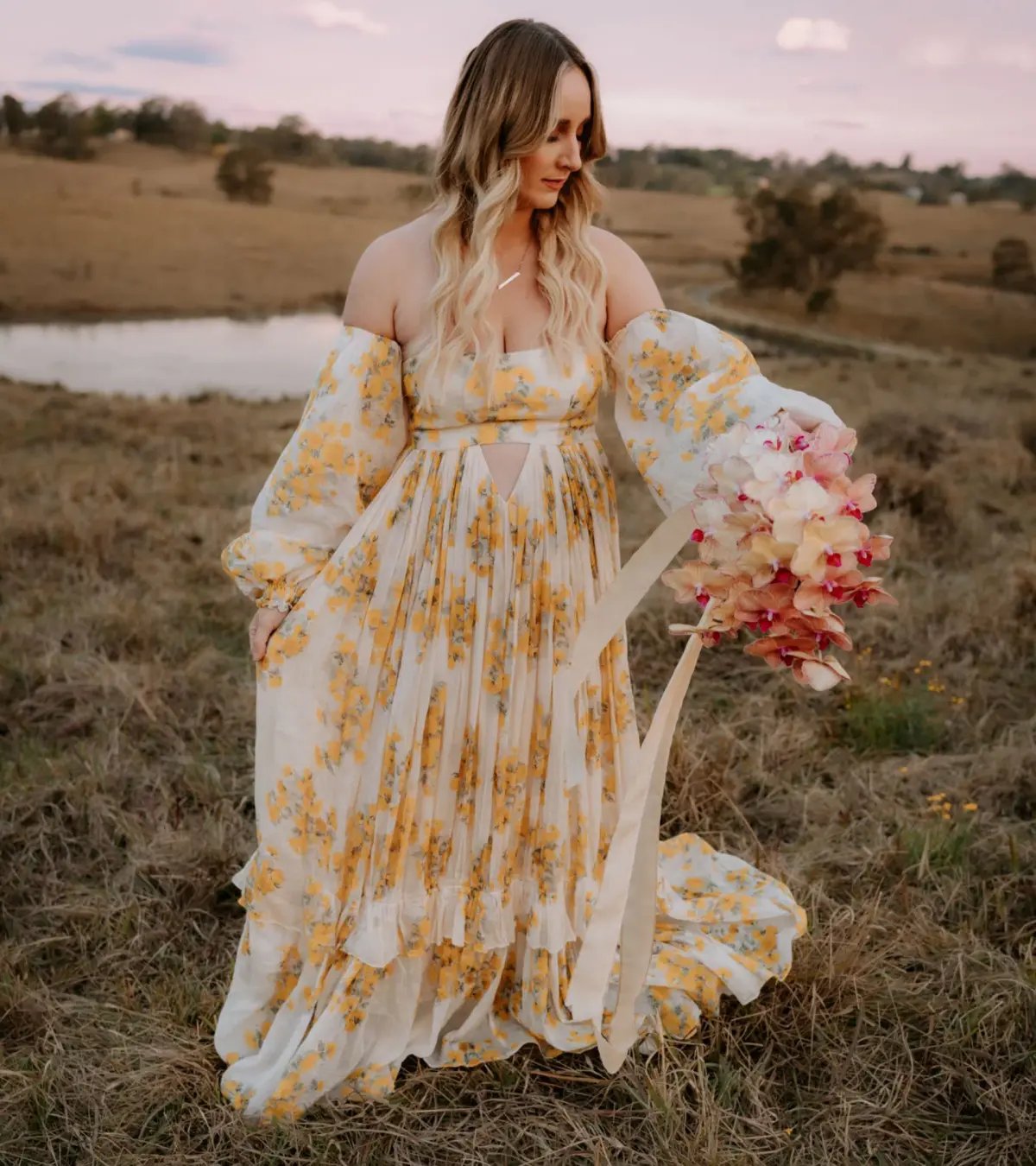 Rooh Collective Poppy Zephyr Maxi Dress Floral Size Large/AU 12 photo 6