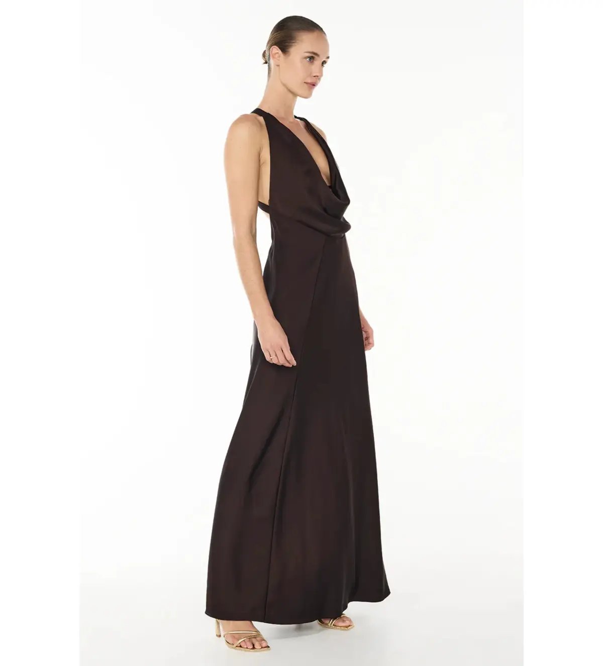 Manning Cartell Charmed Cowl Slip Dress In Dark Chocolate Size AU 8 photo 5