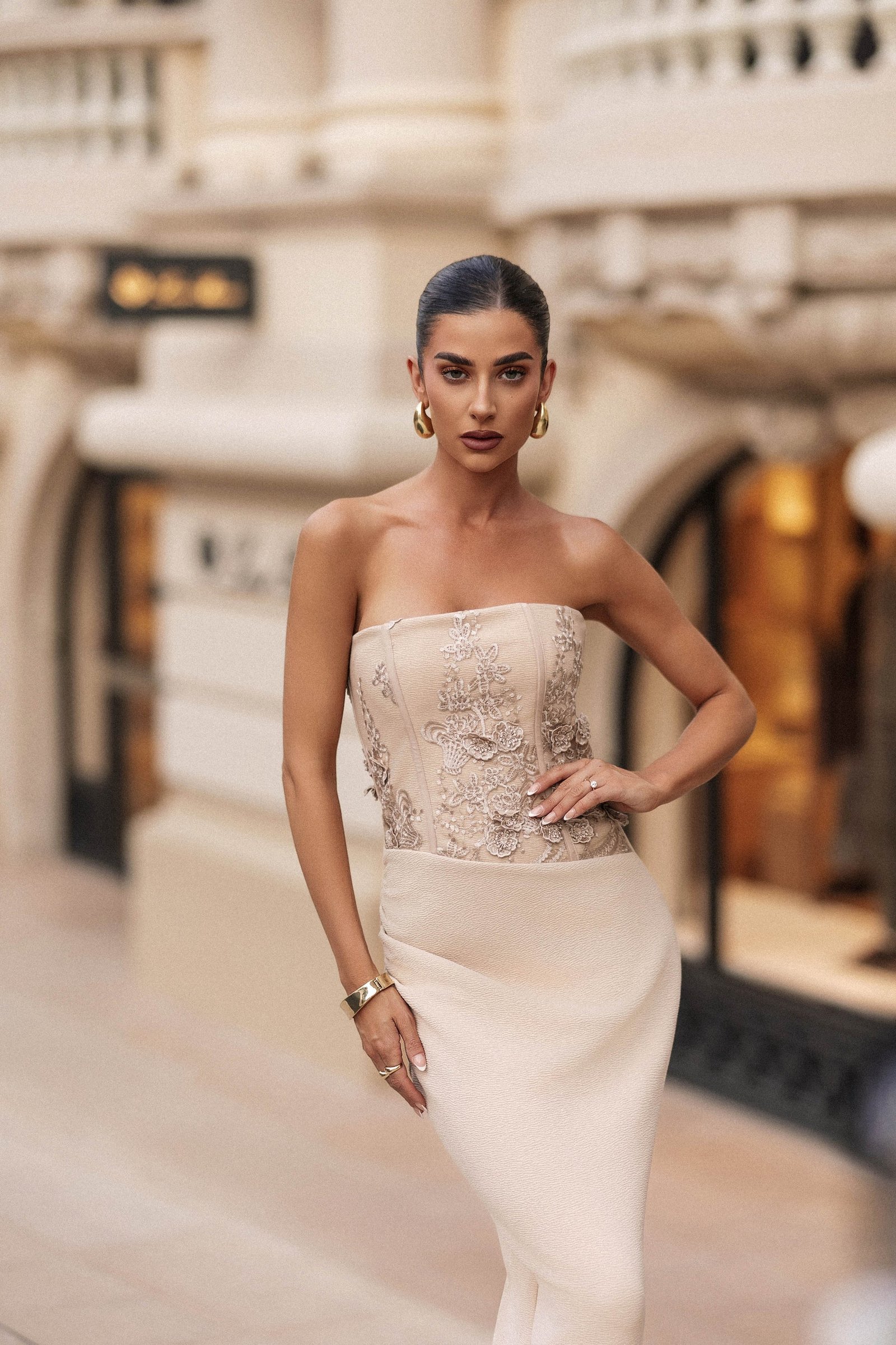 ELLE ZEITOUNE ANASTASIA DRESS - ECRU photo 4