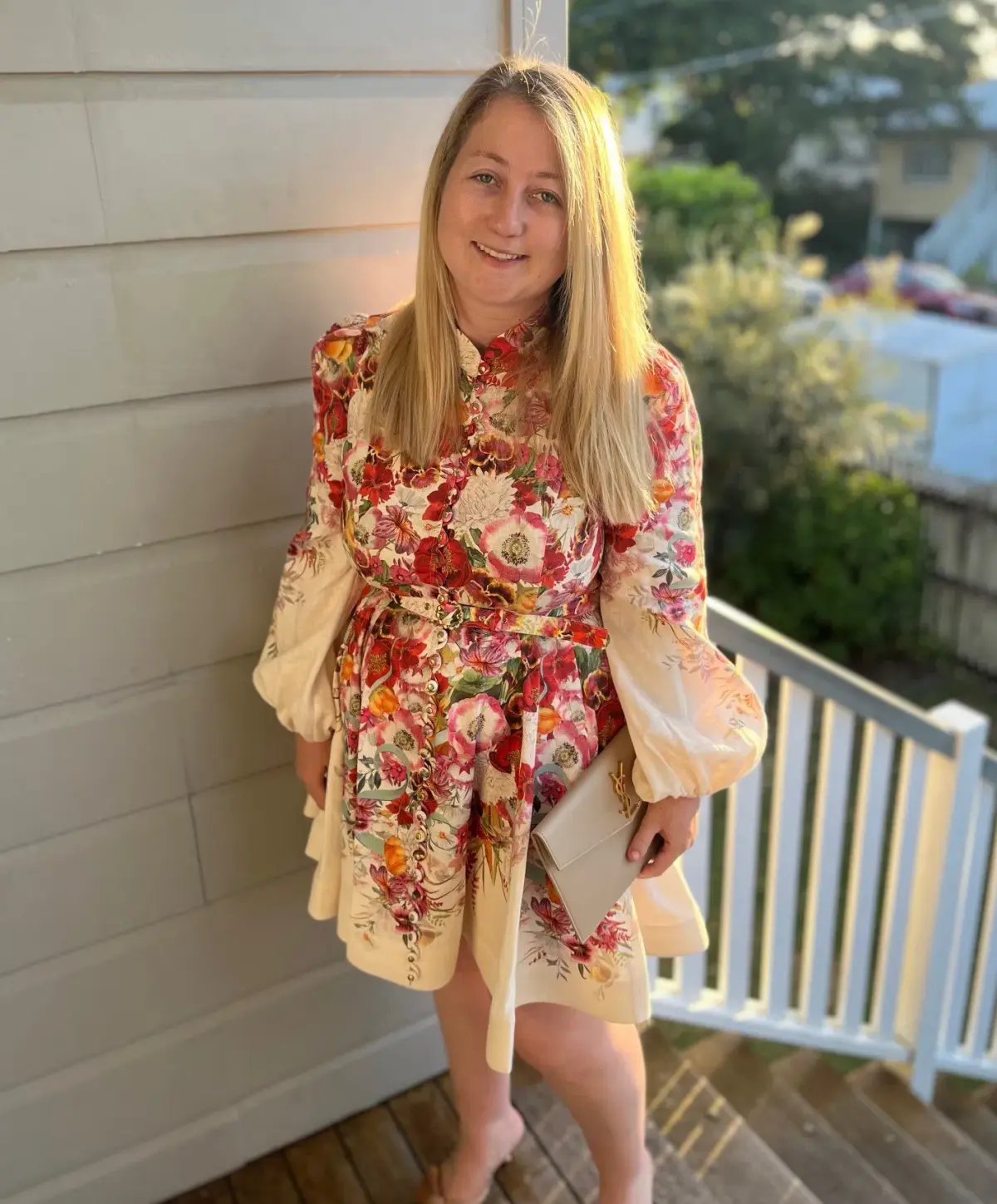 Zimmermann Wonderland Buttoned Mini Dress Floral Size 3 / Au 14 photo 2
