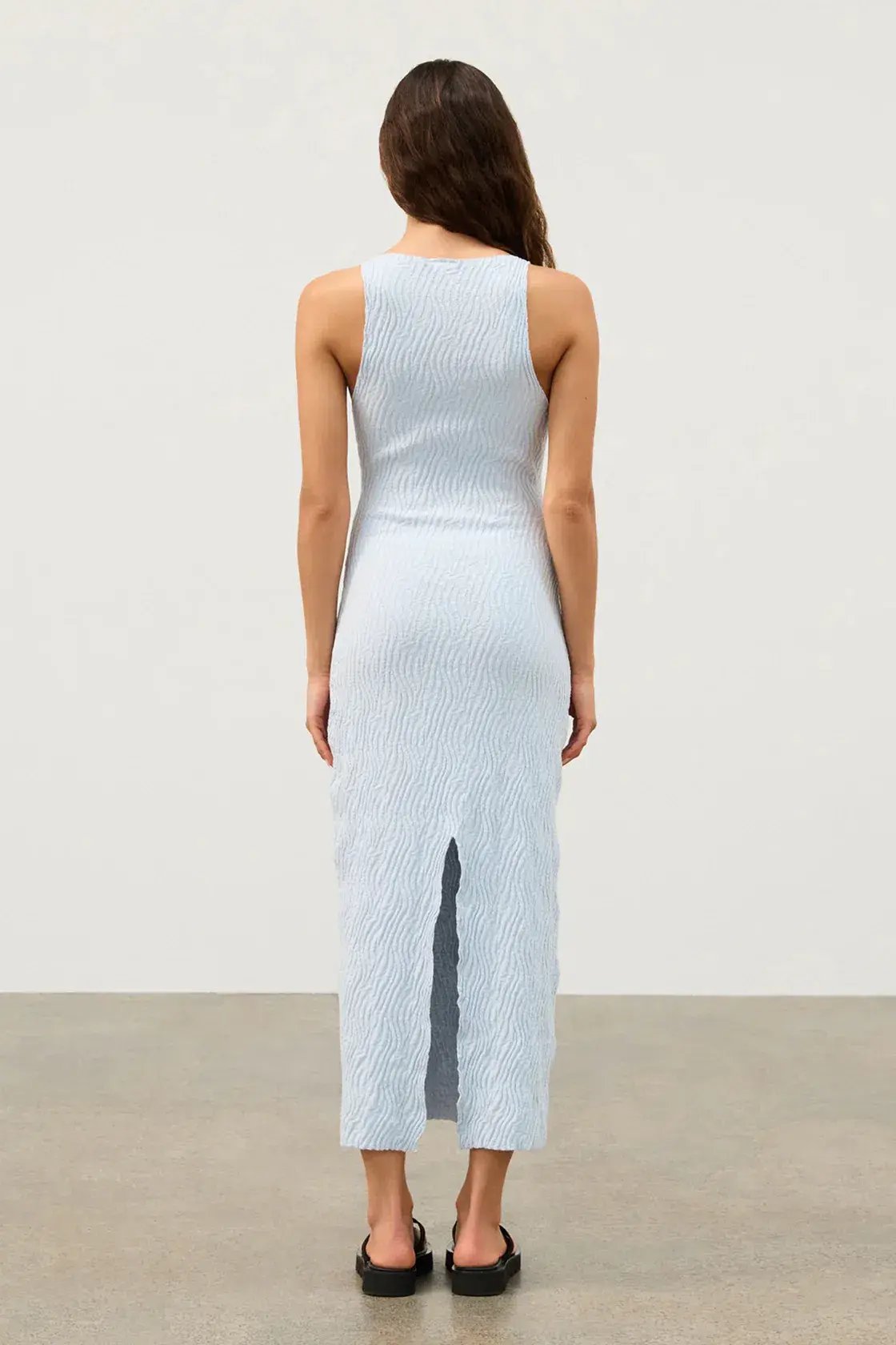 Zulu & Zephyr Ripple Textured Knit Dress in Powder Blue Size AU14 photo 5