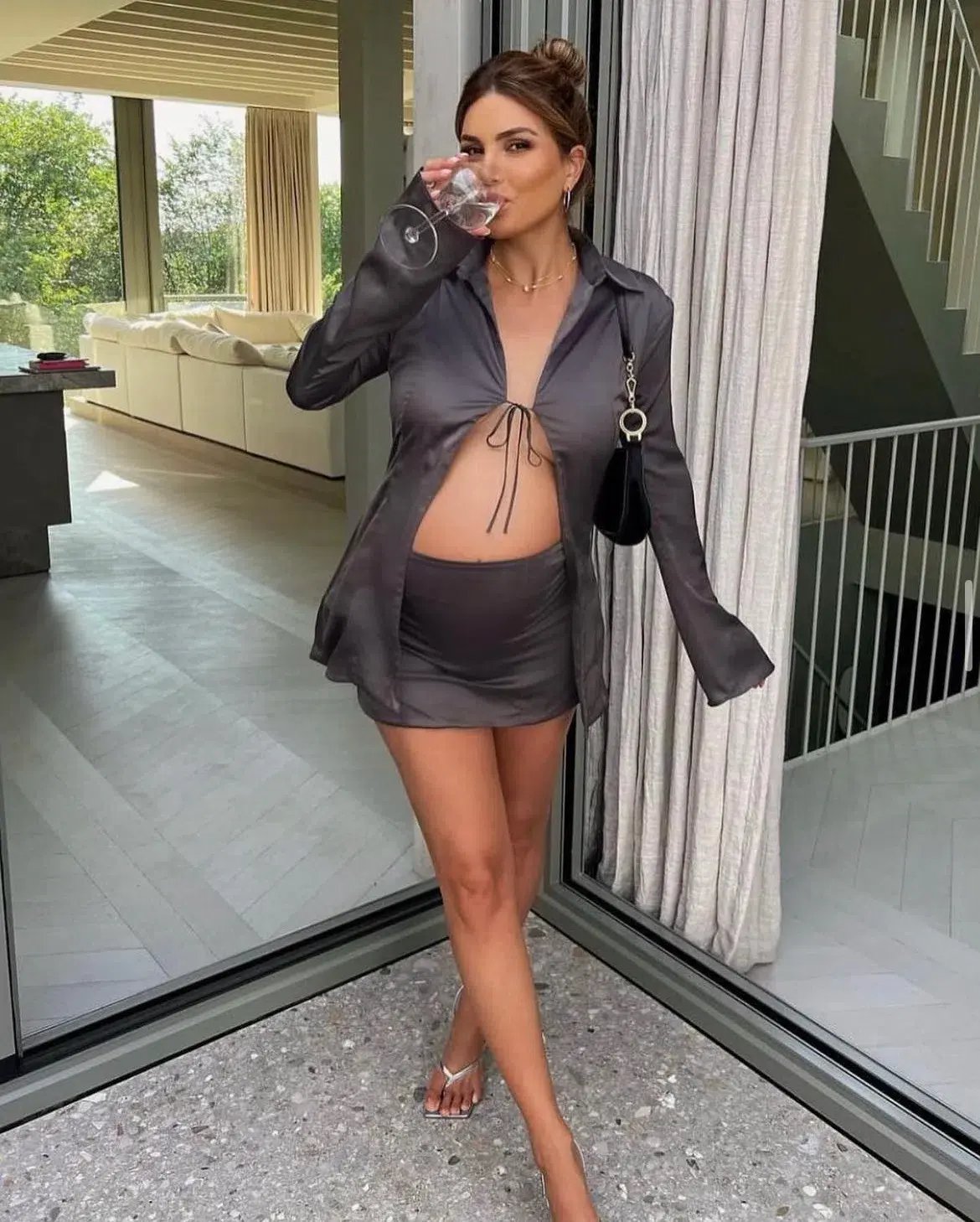 House Of CB Ailsa Blazer and Catalina Mini Skirt Set Grey Size M/AU 10 photo 4