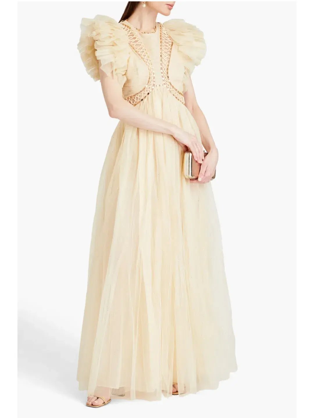 Zimmermann Dancer Glitter Tulle Dress Cream Size 0 (AU 8) photo 2