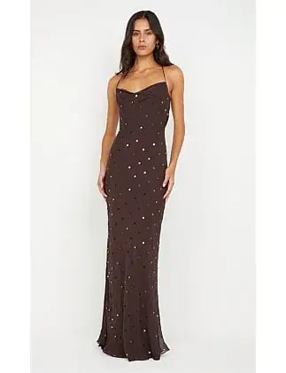 Bec Bridge ARIELLE SLIP MAXI DRESS Brown Size 8 photo 3