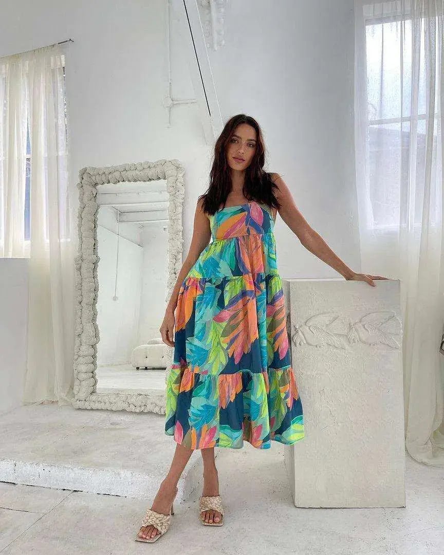 Sheike Island Dream Dress Print Size 6 photo 2