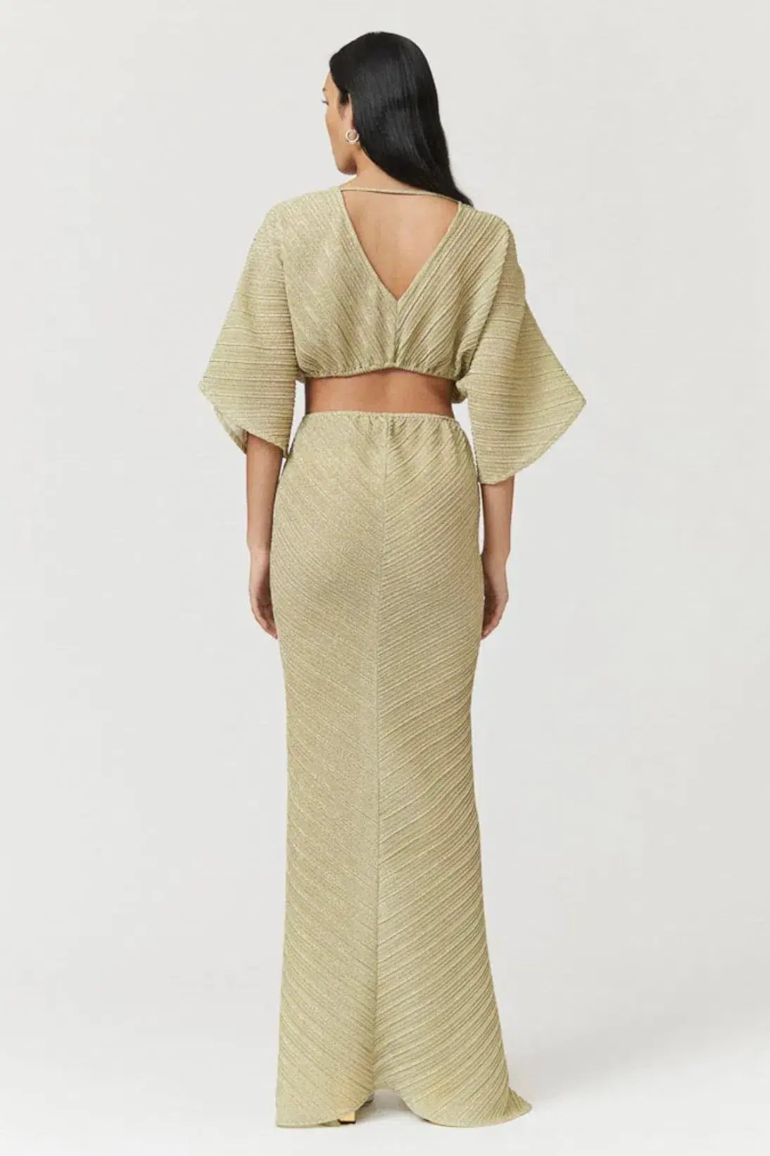 Suboo Stevie Cross Over Midi Dress Gold Size S / AU 8 photo 3