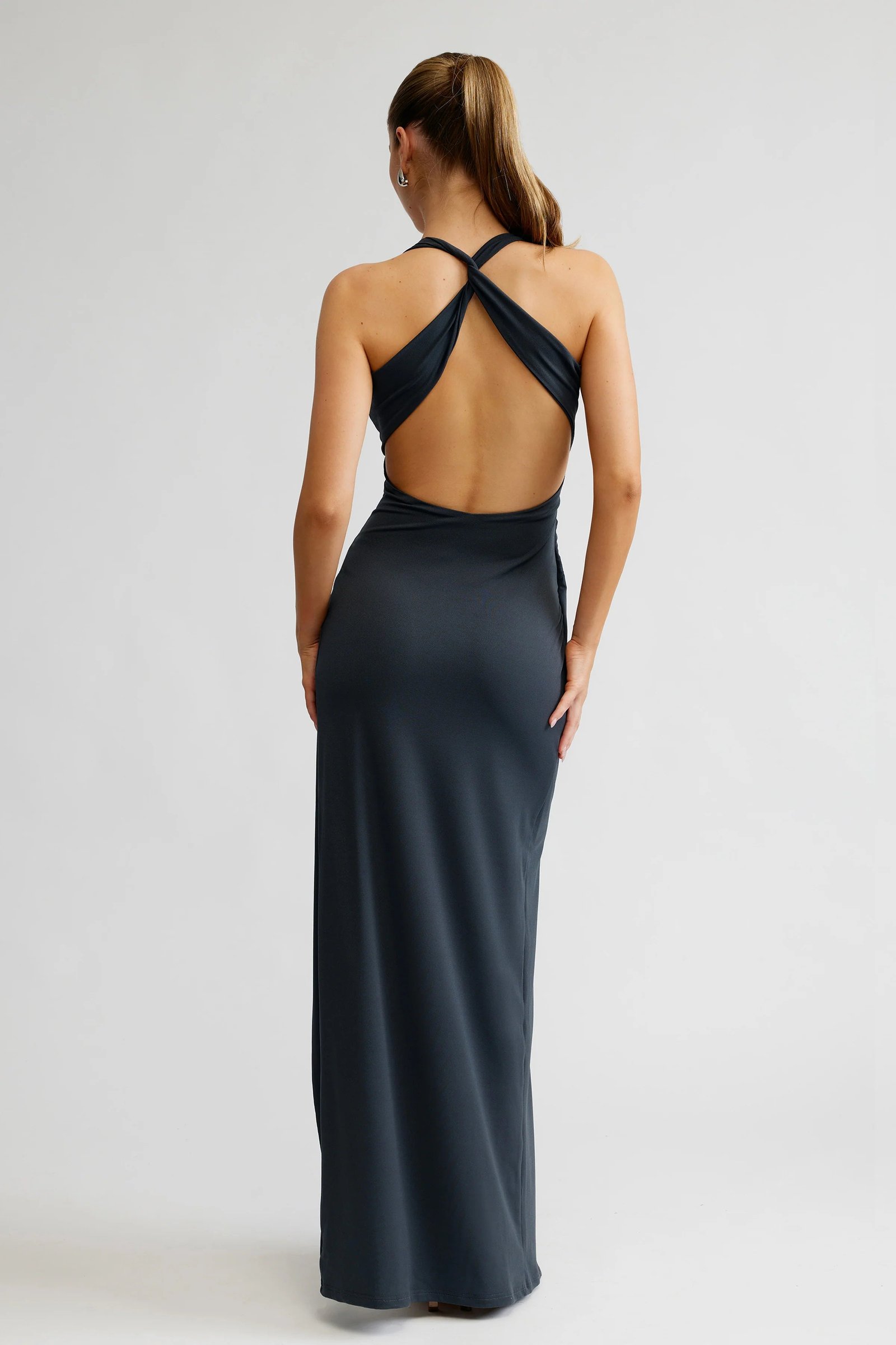 LEXI IVA DRESS - CHARCOAL photo 5