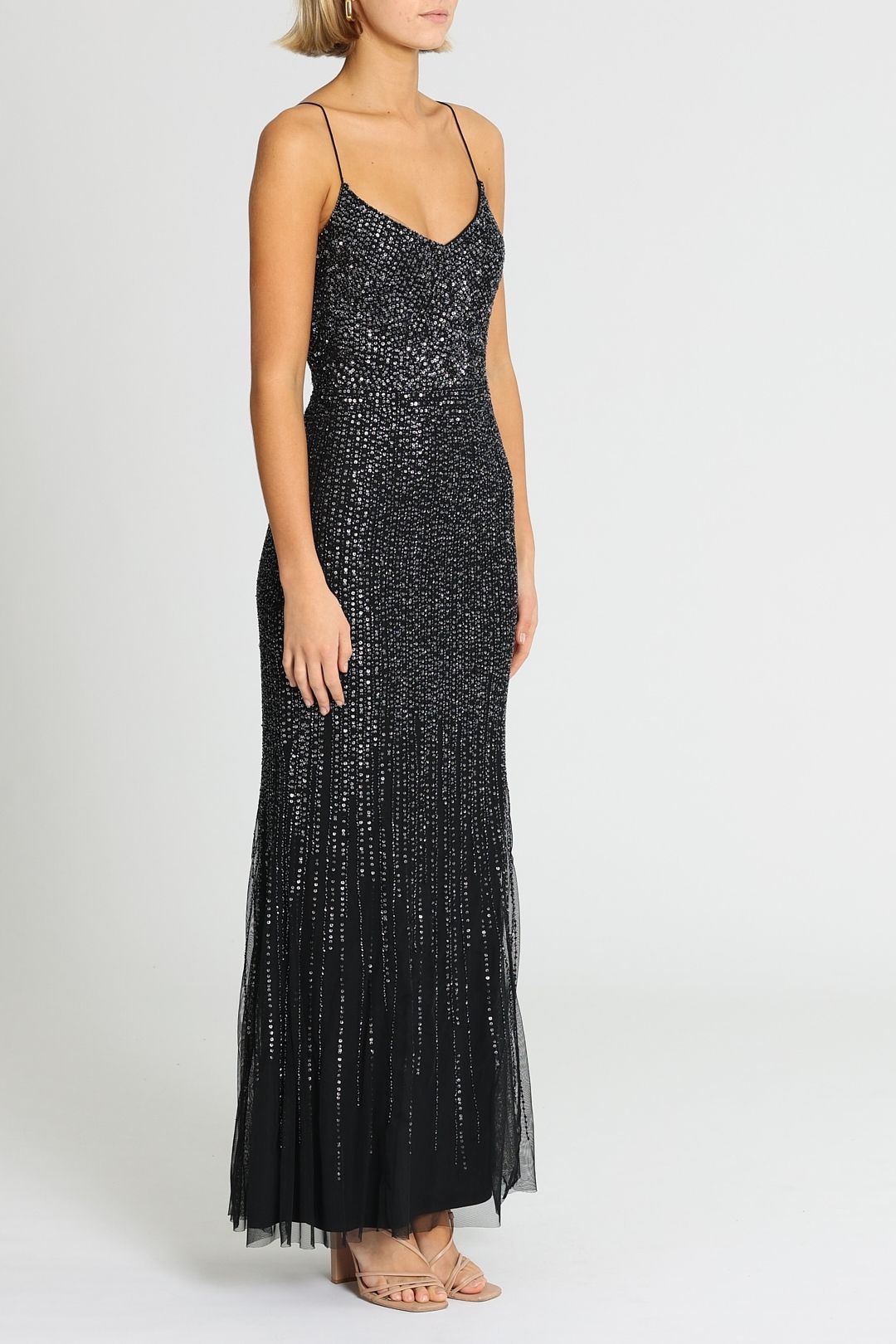 Long All Over Beaded Dress photo 2