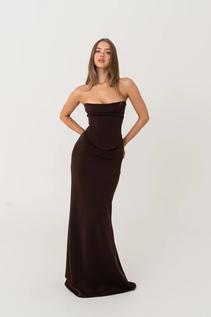 HNTR The Label Louie Gown - Brown photo 2