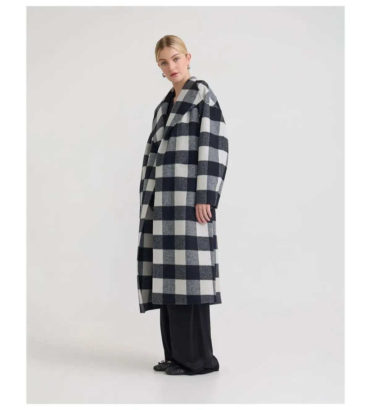 Oxford Alex Double Face Wool Coat Multi One Size photo 3