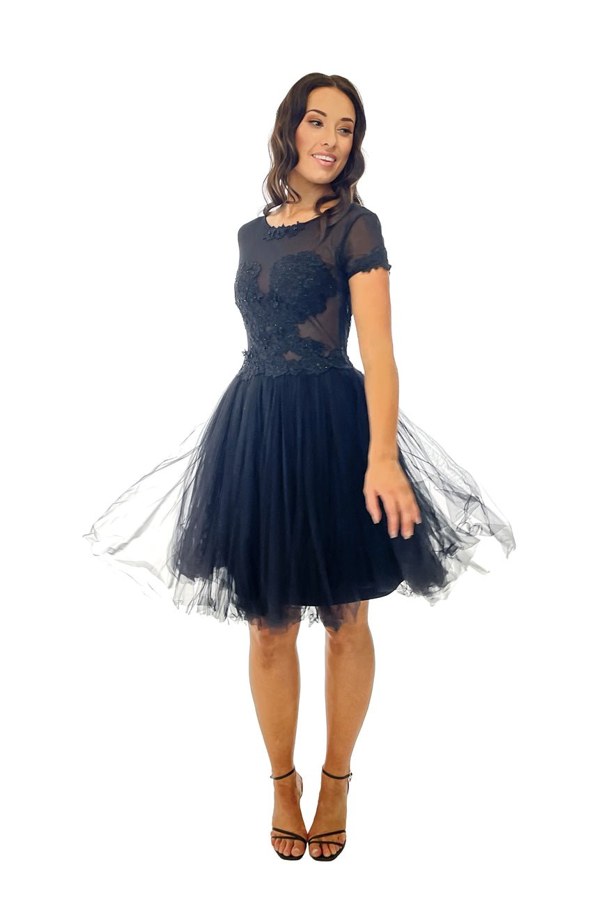 Jonte Designs Illusion Lace Dress - Black photo 2