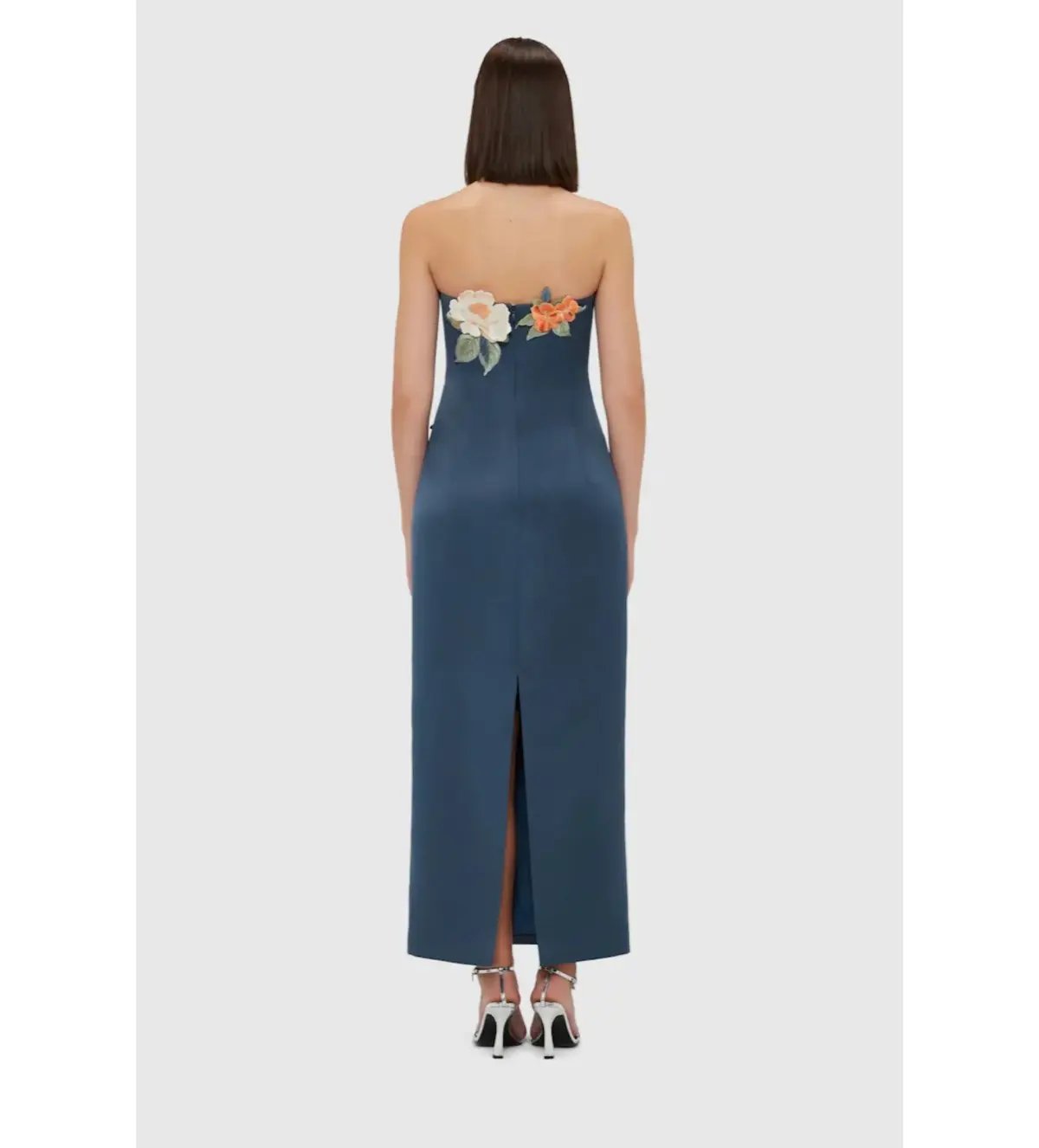Leo Lin Rayna Appliqué Floral Bustier Maxi Dress Pear Blossom Size AU 12 photo 5