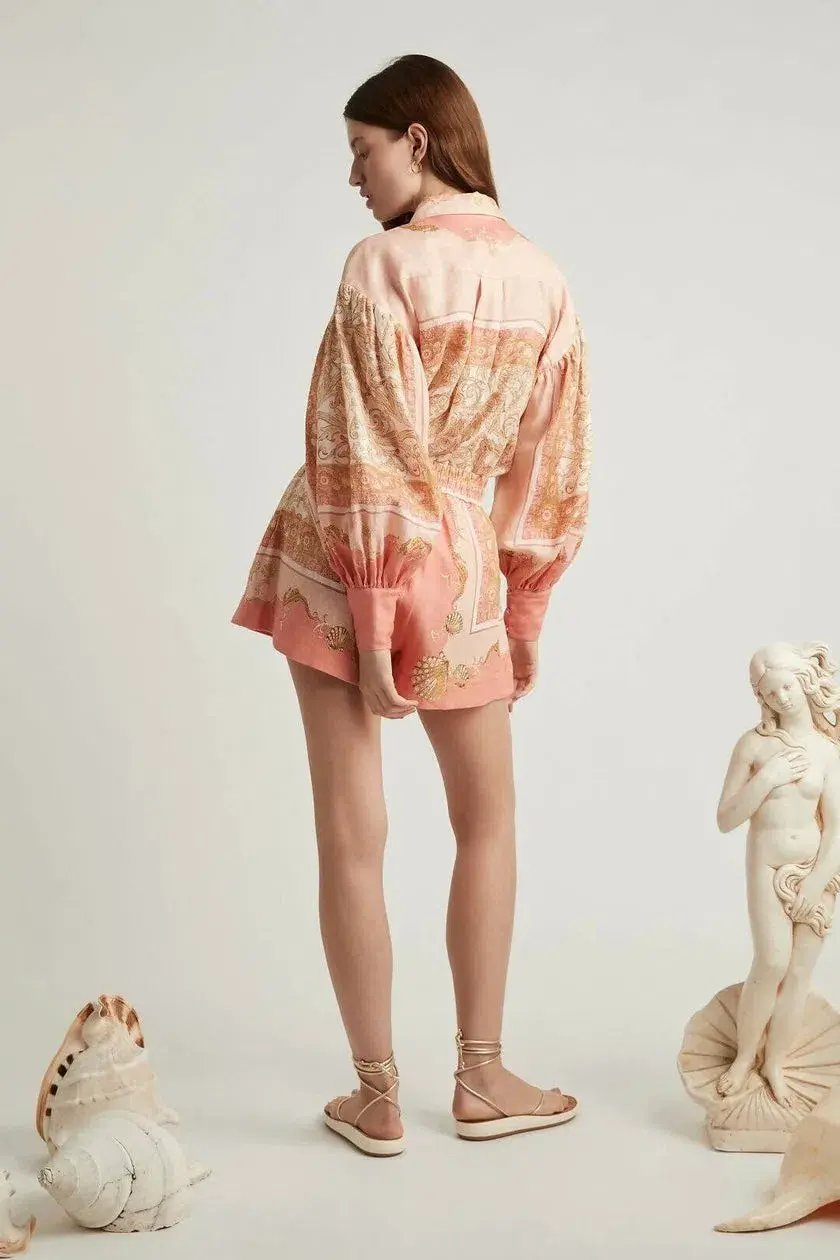 Alemais Ursula Shirt and Short Set Pink Size AU 14 photo 3
